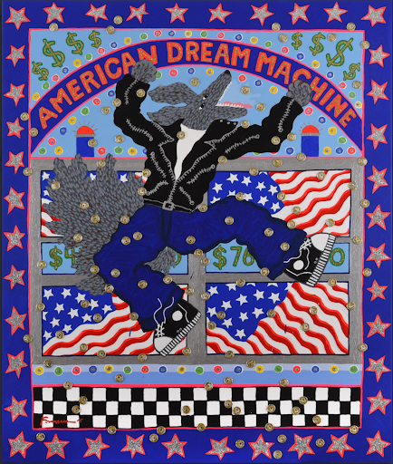 “American Dream Machine” (C) 2016 Harry Fonseca Collection, Autry Museum; 2016.10.1