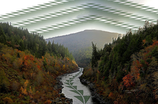 The Beauty of Fall, Martin's Ferry Bridge, Yurok Indian Reservation. © Louisa McCovey (Yurok, Hupa, Karuk)