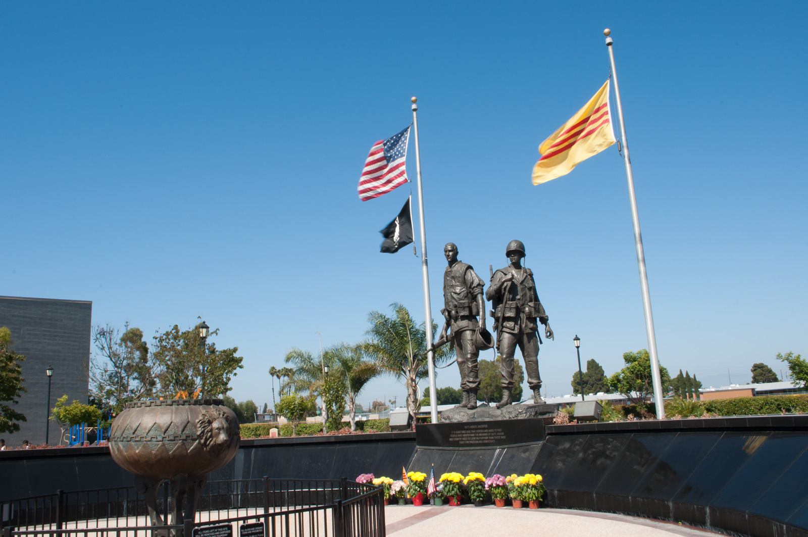 The Vietnam War Memorial is located in Westminster, home to the largest Vietnamese community outside Vietnam as well as South Vietnam's government-in-exile.
