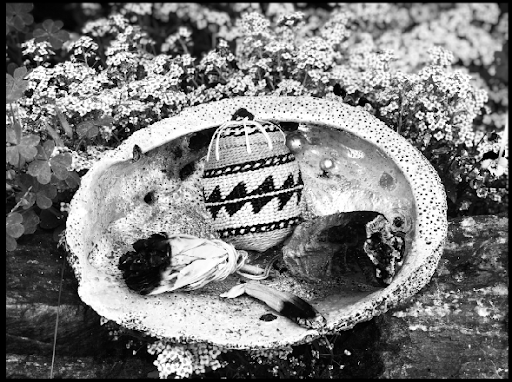 Photo and Basket created by Maggie Peters © Maggie Peters (Karuk/Yurok)