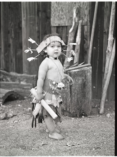 Young dancer (Adam Enos) from Maidu dance group, by Dugan Aguilar. Courtesy of Oakland Museum of California.