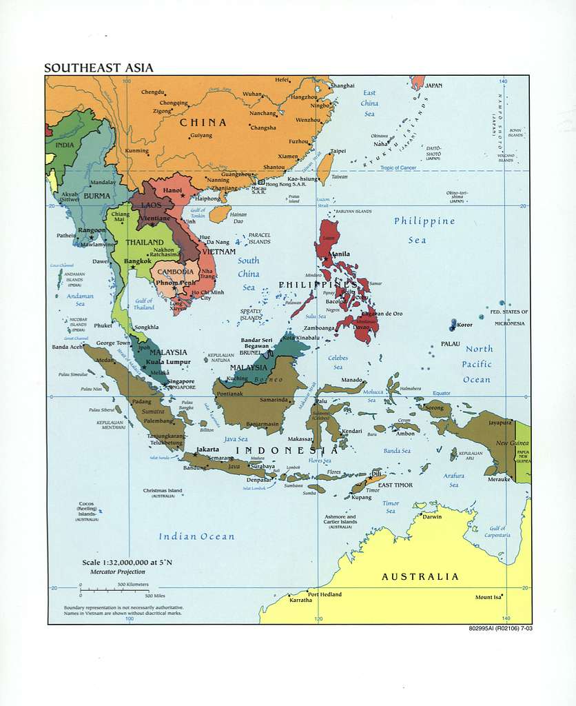 A map of Southeast Asia