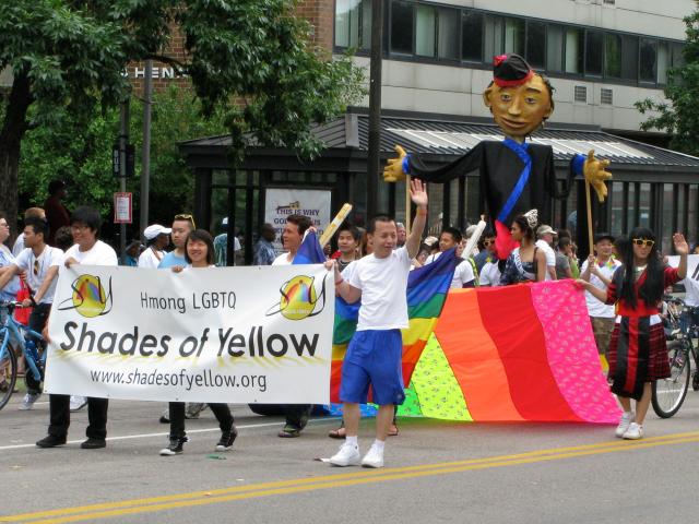 Hmong LGBTQ Shades of Yellow organization at Twin Cities Pride Parade 2011.