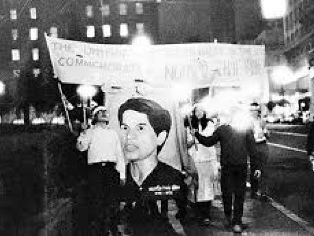 Antiwar protest with students