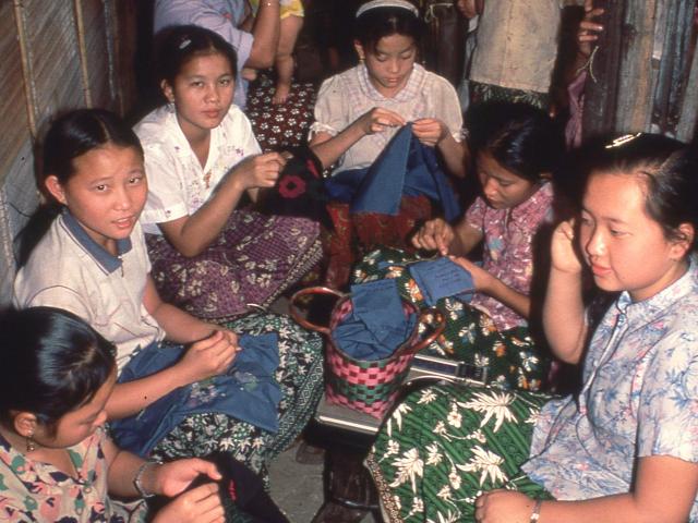 "Children as young as 8-years-old would participate in story cloth making."