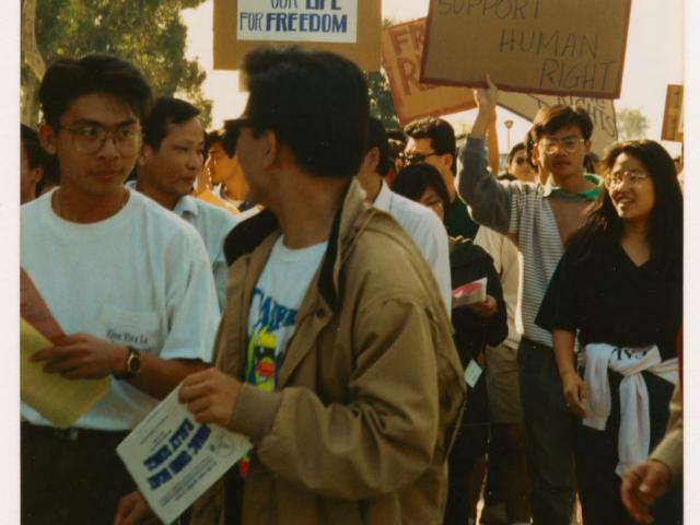 Students marching