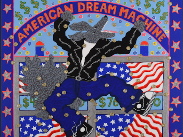“American Dream Machine” (C) 2016 Harry Fonseca Collection, Autry Museum; 2016.10.1