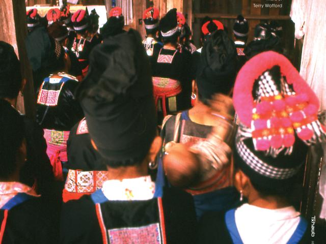 Sunday Mass, Refugee Village of Ban Hui See, Laos 1968, Photo by Terry Woford