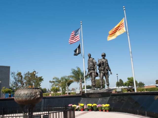 The Vietnam War Memorial is located in Westminster, home to the largest Vietnamese community outside Vietnam as well as South Vietnam's government-in-exile.