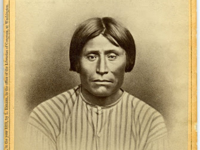The Modoc War and People Today. Drawing of Captain Jack.