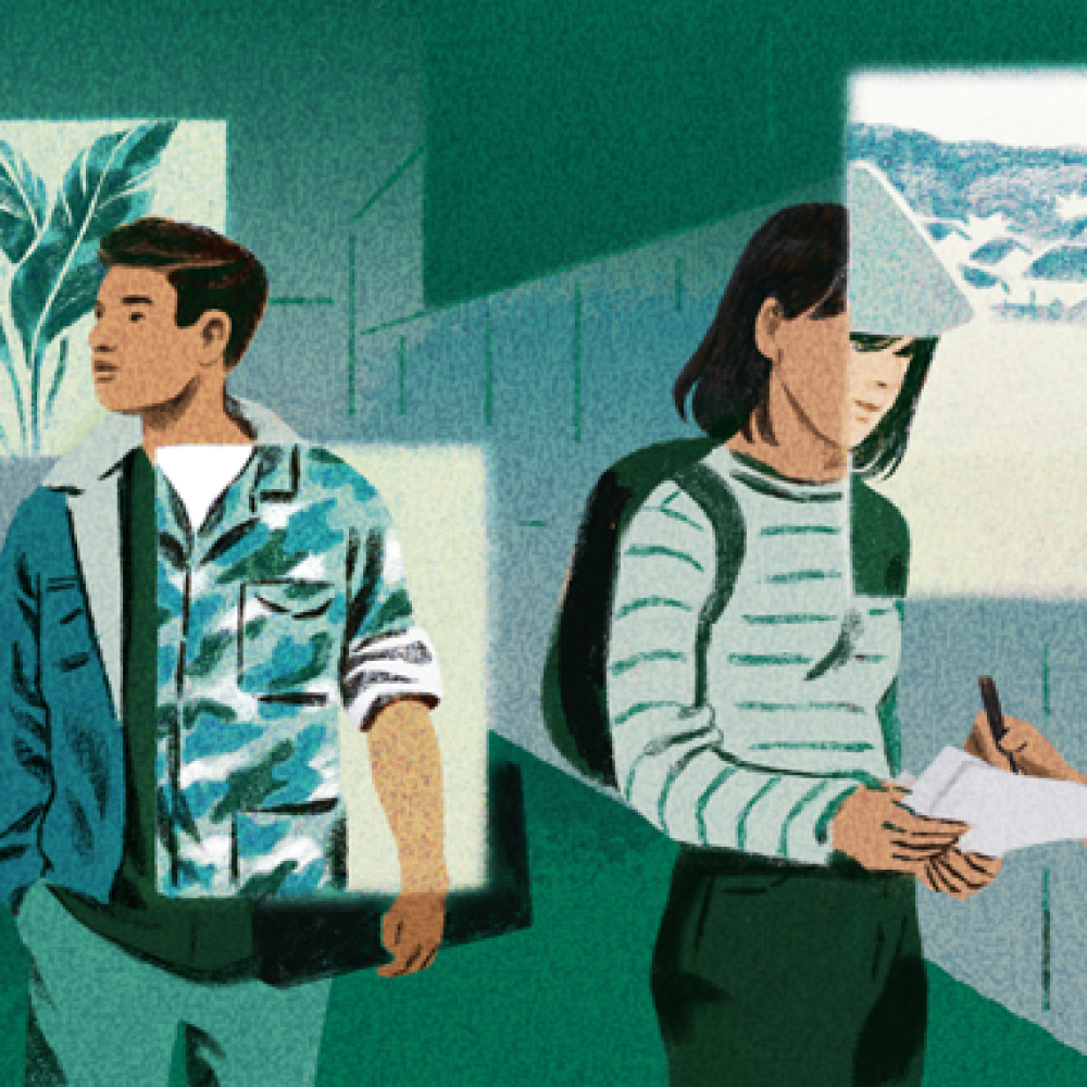 Vietnamese area of studies, a poster of student discussing some topic