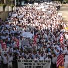 "October 5, 2009 several hundred demonstrators staged a three hour rally in front of a courthouse in Sacramento chanting, “What do we want? Case dismissed! When do we want it? Now!” (Photo Credit: Atary Xiong)"