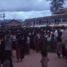 Refugees departing on buses from Nam Yao Camp in Nan, northern Thailand in 1978 taken by Paul Paquette.