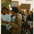 Students marching