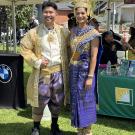 Cambodian man and woman at the Cambodian New Year Parade in Long Beach