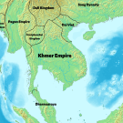 A map of the Khmer Empire
