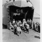Operation Passage to Freedom refugees board ship to South Vietnam, October 1954