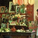Quan Su, the "Ambassadors' Pagoda" was built in the 1400s for diplomats from the neighboring Buddhist countries of Laos and Siam (now Thailand). It is the most active Buddhist center in Hanoi. Here a man prays for the soul of a relative whose picture joins others on the communal altar.