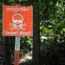 A warning sign about landmines