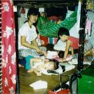 Family in their cubicle. 1987